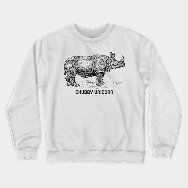 Chubby Unicorn Crewneck Sweatshirt by mikepod